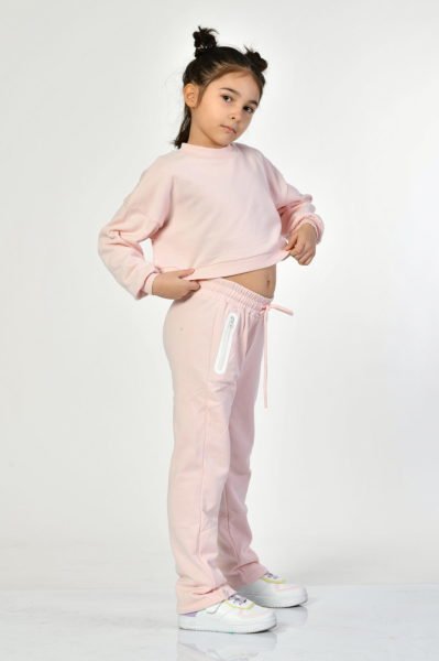 Noori Cepli, Fermuarlı Kız Çocuk Eşofman Altı  - Pembe