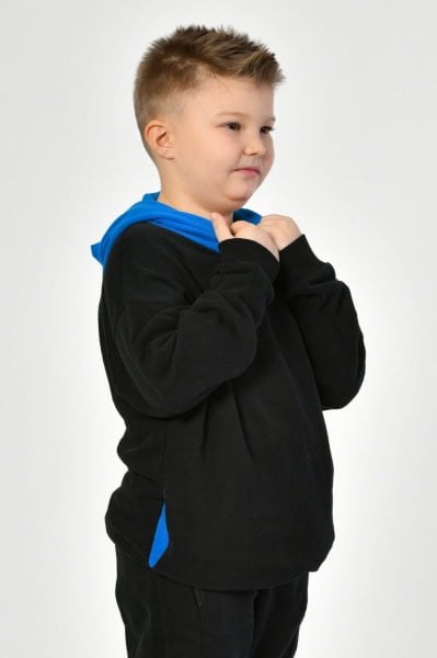 Noori Cepli Kapüşonlu Erkek Çocuk Sweatshirt  - Siyah