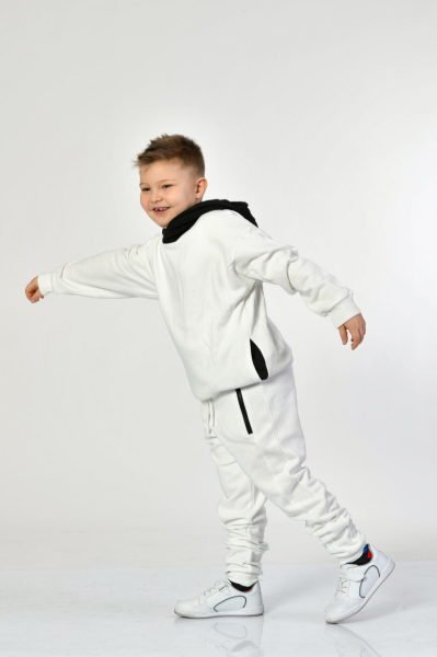 Noori Cepli Kapüşonlu Erkek Çocuk Sweatshirt  - Beyaz