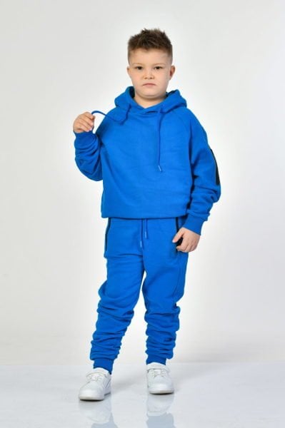 Noori Kapüşonlu Erkek Çocuk Sweatshirt  - Saks Mavisi