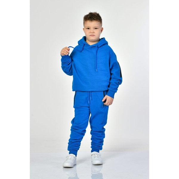 Noori Kapüşonlu Erkek Çocuk Sweatshirt  - Saks Mavisi