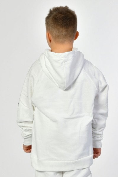 Noori Kapüşonlu Erkek Çocuk Sweatshirt  - Beyaz