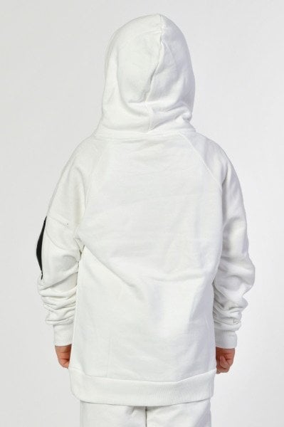 Noori Kapüşonlu Erkek Çocuk Sweatshirt  - Beyaz