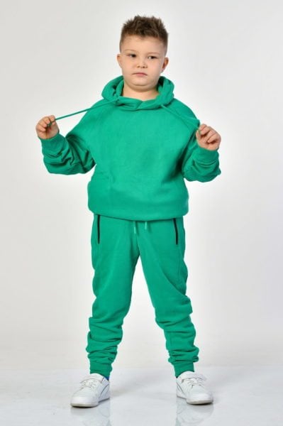 Noori Kapüşonlu Erkek Çocuk Sweatshirt  - Yeşil