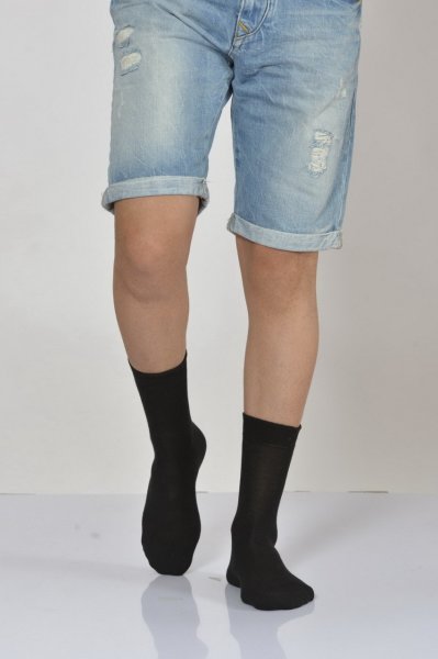 Erkek Düz Tek Renk Modal  Soket Çorabı  - Siyah 6\\\'lı Paket