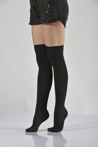 Kadın Dizüstü Çorabı  - Koyu Gri 6\\\'lı Paket