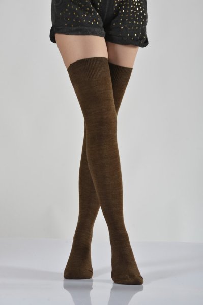 Kadın Dizüstü Çorabı  - Kahverengi 6\\\'lı Paket