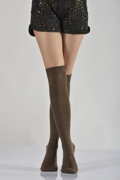 Kadın Dizaltı Çorabı  - Kahverengi 6\\\'lı Paket