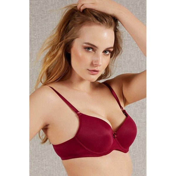 Anıl Klasik Push-Up Destekli Sütyen 3150 Vişne Vişne - 85B
