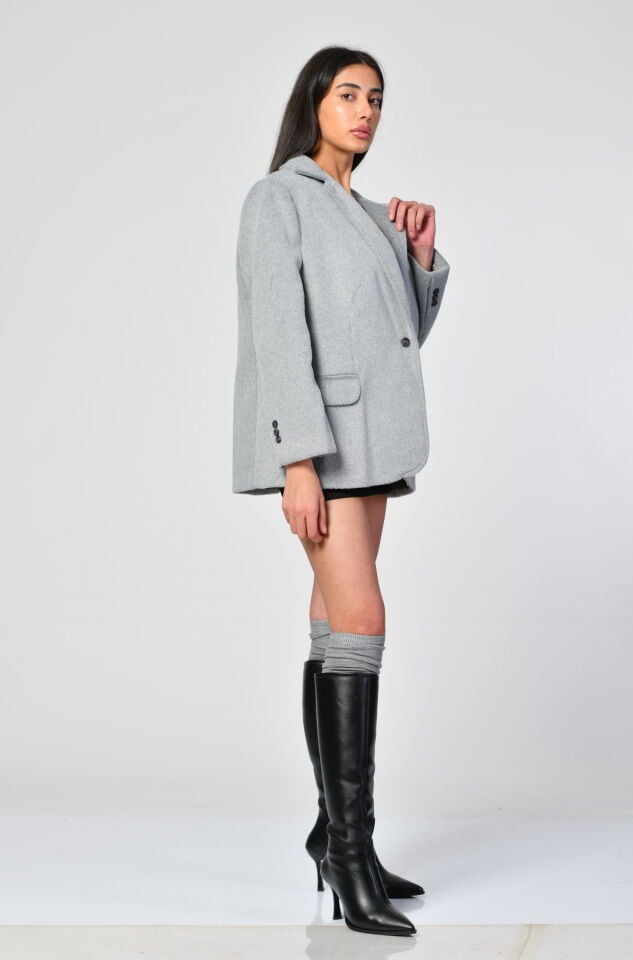 FAF Kaşe Blazer Ceket  - Gri