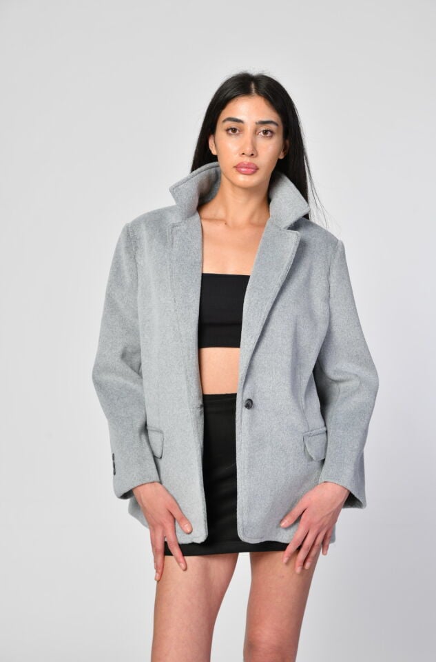 FAF Kaşe Blazer Ceket  - Gri