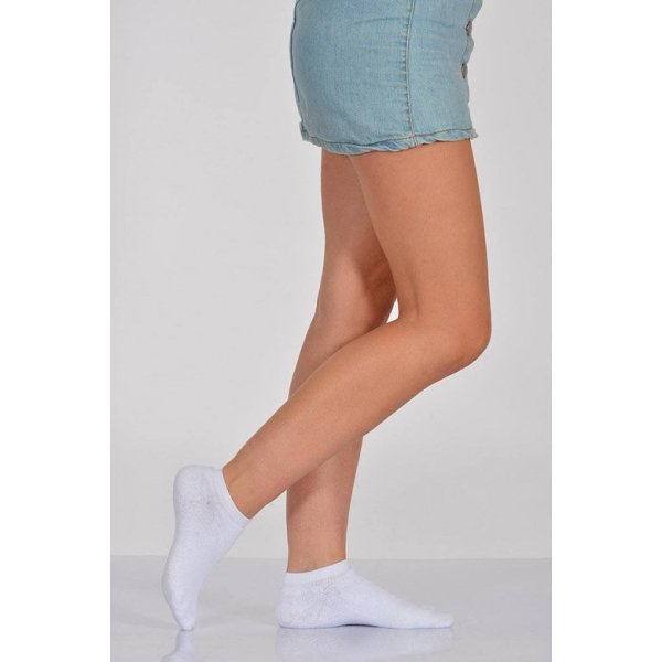 Kadın Tam Havlu Patik Çorabı   - Beyaz 3\\\'lü Paket