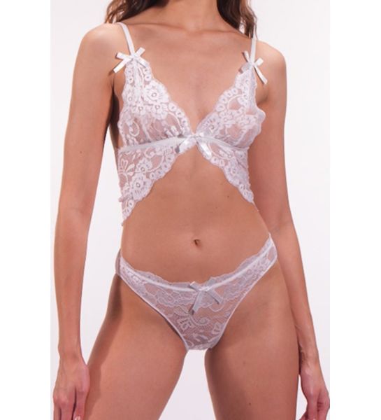 CottonHill Bralet Sütyen Külot Takım CH1805 Krem - 75