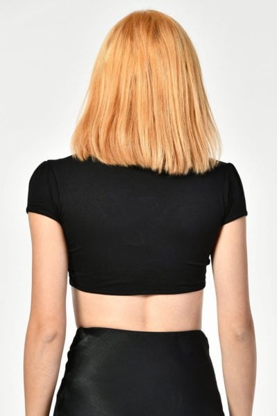 Kadın Büstiyer Bolero Bluz  - Siyah Siyah - S