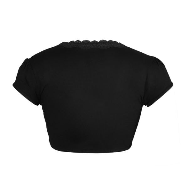 Kadın Büstiyer Bolero Bluz  - Siyah Siyah - XS