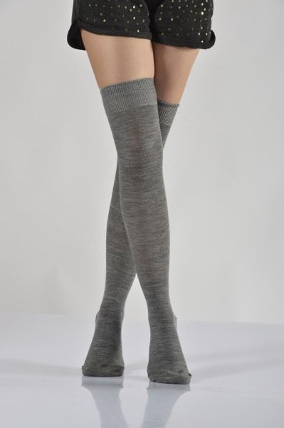 Kadın Düz Renk Dizüstü Çorabı