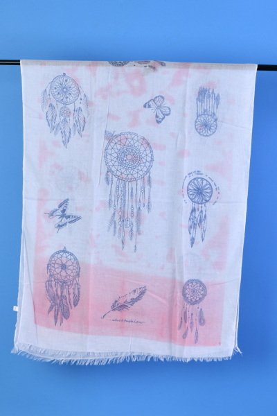 Dream Catcher (Düş Kapanı) Desenli Pareo  - Pembe Pembe