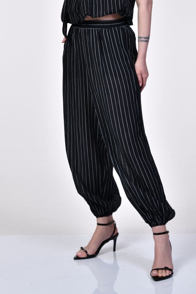 Quzu Balon Fit Pantolon  - Siyah