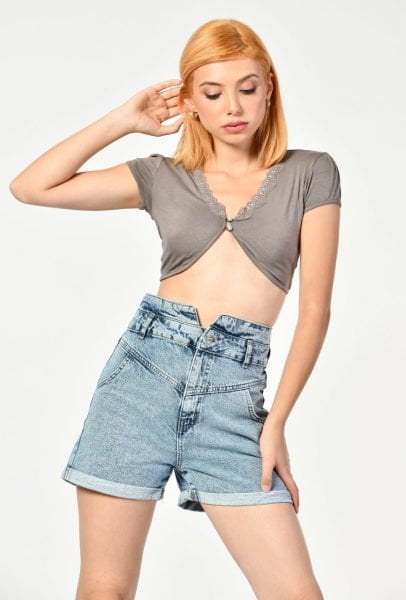 3'Lü Paket Kadın Büstiyer Bolero Bluz (Siyah-Kurşuni/Beyaz)  - Karışık