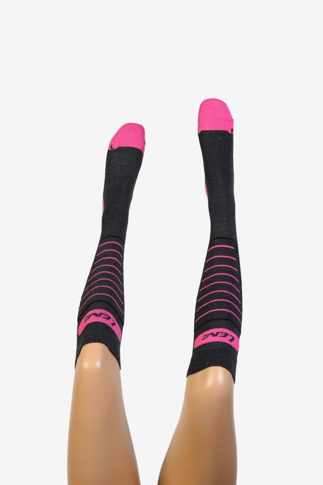 Moda1001 Kadın Dizaltı Kayak Çorabı  - Fuşya