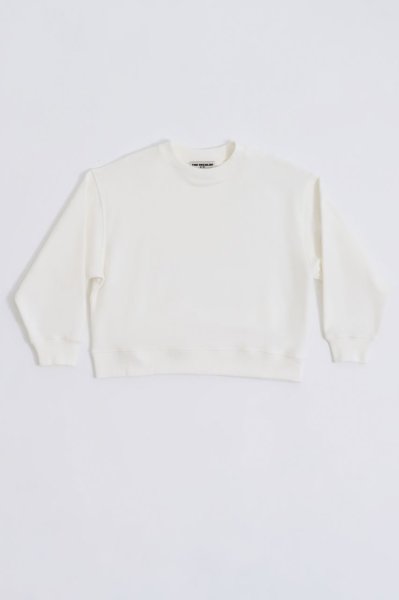 Organik Uzun Kollu Kız Çocuk Sweatshirt - Ekru