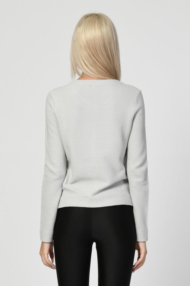 ZEGY Rozet Detaylı Hırka  - Silver