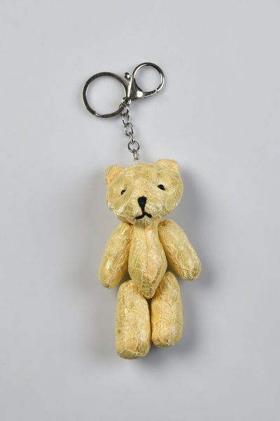 Ayı Figürlü Anahtarlık Sarı