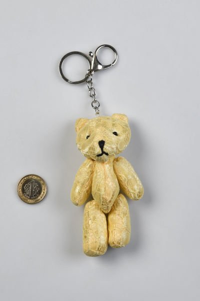 Ayı Figürlü Anahtarlık Sarı