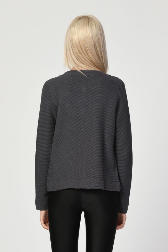 ZEGY Rozet Detaylı Hırka  - Antrasit