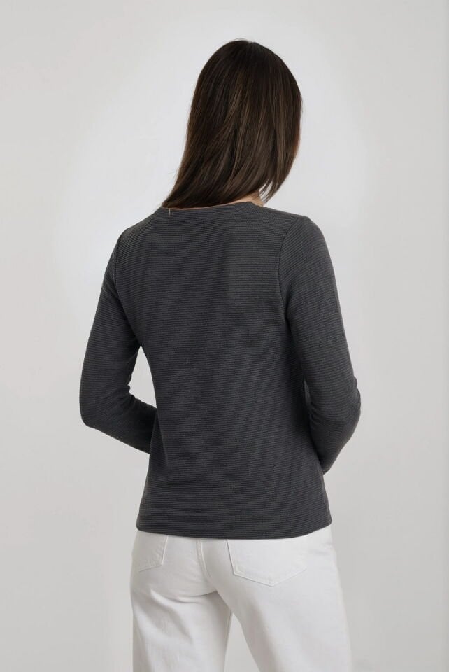 ZEGY Rozet Detaylı Hırka  - Antrasit