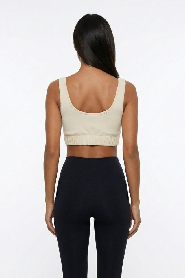 Fitilli Askılı Kadın Büstiyer - Bej