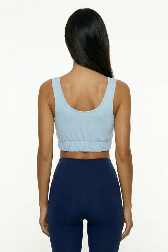 Fitilli Askılı Kadın Büstiyer - Mavi