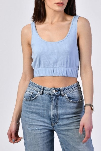 Fitilli Askılı Kadın Büstiyer - Mavi