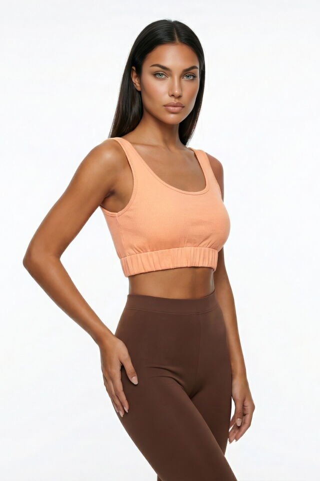 Fitilli Askılı Kadın Büstiyer - Şeftali