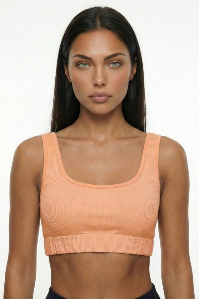 Fitilli Askılı Kadın Büstiyer - Şeftali