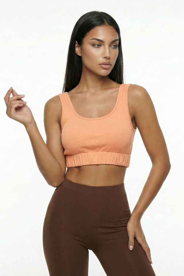 Fitilli Askılı Kadın Büstiyer - Şeftali